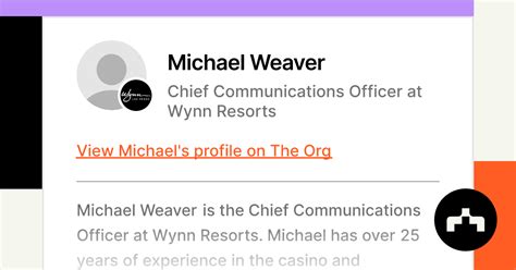 michael weaver wynn|Statement from Wynn Resorts Regarding Chief Executive Officer .